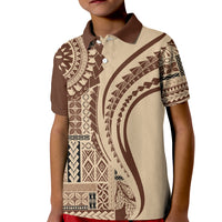 Samoa Siapo Arty Kid Polo Shirt Brown Style LT9 Kid Brown - Polynesian Pride