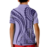 Samoa Siapo Arty Kid Polo Shirt Purple Style LT9 - Polynesian Pride