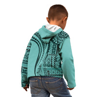 Samoa Siapo Arty Kid Hoodie Turquoise Style LT9 - Polynesian Pride