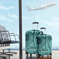 Samoa Siapo Arty Luggage Cover Turquoise Style LT9 - Polynesian Pride