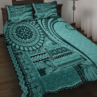 Samoa Siapo Arty Quilt Bed Set Turquoise Style LT9 - Polynesian Pride