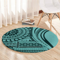 Samoa Siapo Arty Round Carpet Turquoise Style LT9 - Polynesian Pride