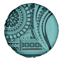 Samoa Siapo Arty Spare Tire Cover Turquoise Style LT9 - Polynesian Pride