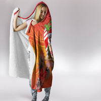 Personalised Wishes in Tahitian Christmas Hooded Blanket French Polynesia Santa Beach LT9 - Polynesian Pride