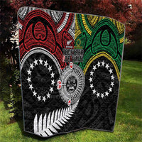Aotearoa and Cook Islands Mo Te Tiriti Quilt New Zealand Honour The Treaty Ake!Ake!Ake! LT9 - Polynesian Pride