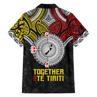 Aotearoa and Niue Mo Te Tiriti Family Matching Long Sleeve Bodycon Dress and Hawaiian Shirt New Zealand Honour The Treaty Ake!Ake!Ake! LT9 - Polynesian Pride