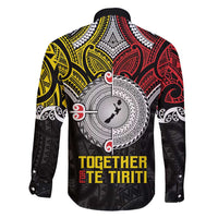 Aotearoa and Niue Mo Te Tiriti Family Matching Short Sleeve Bodycon Dress and Hawaiian Shirt New Zealand Honour The Treaty Ake!Ake!Ake! LT9 - Polynesian Pride