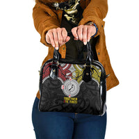 Aotearoa and Niue Mo Te Tiriti Shoulder Handbag New Zealand Honour The Treaty Ake!Ake!Ake! LT9 One Size Gold - Polynesian Pride