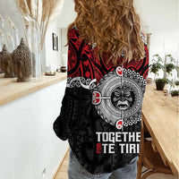 Aotearoa and Tonga Mo Te Tiriti Women Casual Shirt New Zealand Honour The Treaty Ake!Ake!Ake!