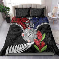 Aotearoa and Samoa Mo Te Tiriti Bedding Set Tangata Moana Stand with Tangata Whenua LT9 - Polynesian Pride