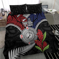 Aotearoa and Samoa Mo Te Tiriti Bedding Set Tangata Moana Stand with Tangata Whenua LT9 - Polynesian Pride