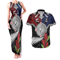 Aotearoa and Samoa Mo Te Tiriti Couples Matching Tank Maxi Dress and Hawaiian Shirt Tangata Moana Stand with Tangata Whenua