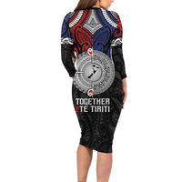 Aotearoa and Samoa Mo Te Tiriti Family Matching Long Sleeve Bodycon Dress and Hawaiian Shirt Tangata Moana Stand with Tangata Whenua LT9 - Polynesian Pride