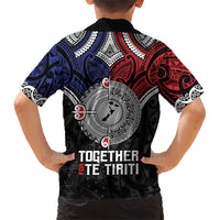 Aotearoa and Samoa Mo Te Tiriti Family Matching Short Sleeve Bodycon Dress and Hawaiian Shirt Tangata Moana Stand with Tangata Whenua LT9 - Polynesian Pride