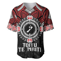 Aotearoa Proud To Be Maori Baseball Jersey New Zealand Fight Together LT9 Red - Polynesian Pride