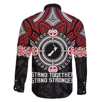 Aotearoa Proud To Be Maori Family Matching Long Sleeve Bodycon Dress and Hawaiian Shirt New Zealand Fight Together LT9 - Polynesian Pride