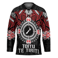 Aotearoa Proud To Be Maori Hockey Jersey New Zealand Fight Together LT9 Unisex Black - Polynesian Pride