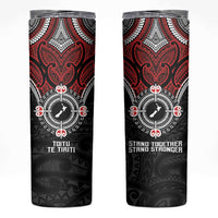 Aotearoa Proud To Be Maori Skinny Tumbler New Zealand Fight Together LT9 Red - Polynesian Pride