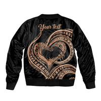 Personalised Valentines Day Romantic Lovers Bomber Jacket LT9 - Polynesian Pride
