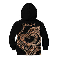 Personalised Valentines Day Romantic Lovers Kid Hoodie LT9 - Polynesian Pride