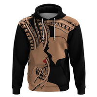 Personalised Valentines Day Romantic Lovers Zip Hoodie LT9 Pullover Hoodie Gold - Polynesian Pride