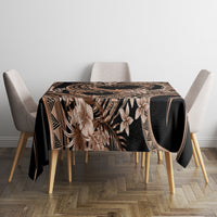 Polynesia Valentines Day Forever In My Heart Tattoo Tablecloth Gold Style LT9 - Polynesian Pride