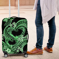 Polynesia Valentines Day Forever In My Heart Tattoo Luggage Cover Green Style LT9 Green - Polynesian Pride