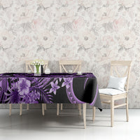 Polynesia Valentines Day Forever In My Heart Tattoo Tablecloth Purple Style LT9 - Polynesian Pride