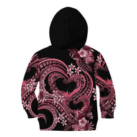 Polynesia Valentines Day Forever In My Heart Tattoo Kid Hoodie Pink Style LT9 - Polynesian Pride