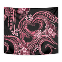 Polynesia Valentines Day Forever In My Heart Tattoo Tapestry Pink Style LT9 - Polynesian Pride