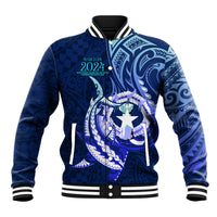 Personalised Northern Mariana Islands Baseball Jacket Commonwealth Day 2024 LT9 Unisex Ocean Blue - Polynesian Pride