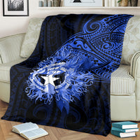 Northern Mariana Islands Ylang-ylang Mwarmwar Blanket Polynesian Blue Style