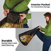 Northern Mariana Islands Ylang-ylang Mwarmwar Grocery Bag Polynesian Gold Style