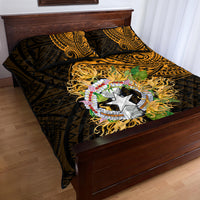 Northern Mariana Islands Ylang-ylang Mwarmwar Quilt Bed Set Polynesian Gold Style