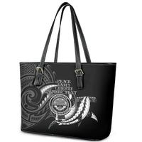 Personalised FSM Culture Day Leather Tote Bag Hammerhead Shark Tribal 2024 LT9 - Polynesian Pride