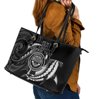 Personalised FSM Culture Day Leather Tote Bag Hammerhead Shark Tribal 2024 LT9 - Polynesian Pride