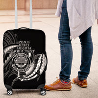 Personalised FSM Culture Day Luggage Cover Hammerhead Shark Tribal 2024 LT9 Black - Polynesian Pride