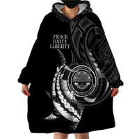 Personalised FSM Culture Day Wearable Blanket Hoodie Hammerhead Shark Tribal 2024 LT9 - Polynesian Pride