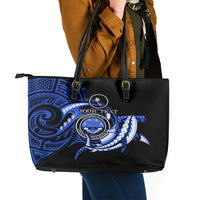 Personalised Chuuk FSM Culture Day Leather Tote Bag Hammerhead Shark Tattoo 2024 LT9 - Polynesian Pride