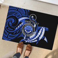 Personalised Chuuk FSM Culture Day Rubber Doormat Hammerhead Shark Tattoo 2024 LT9 - Polynesian Pride
