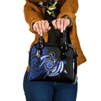 Personalised Chuuk FSM Culture Day Shoulder Handbag Hammerhead Shark Tattoo 2024 LT9 One Size Blue - Polynesian Pride