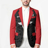 New Zealand Nurse RN 2026 Personalised Blazer Red Maori Pattern Cultural Pride