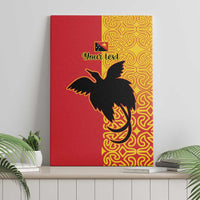 Papua New Guinea Oro Tapa Personalised Canvas Wall Art Simple Bird of Paradise Style - Polynesian Pride