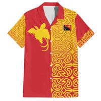 Papua New Guinea Oro Tapa Personalised Family Matching Long Sleeve Bodycon Dress and Hawaiian Shirt Simple Bird of Paradise Style LT9 Dad's Shirt - Short Sleeve Red - Polynesian Pride