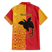 Papua New Guinea Oro Tapa Personalised Family Matching Off Shoulder Short Dress and Hawaiian Shirt Simple Bird of Paradise Style LT9 - Polynesian Pride
