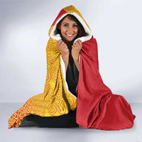 Papua New Guinea Oro Tapa Personalised Hooded Blanket Simple Bird of Paradise Style LT9 - Polynesian Pride