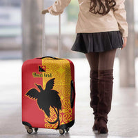 Papua New Guinea Oro Tapa Personalised Luggage Cover Simple Bird of Paradise Style - Polynesian Pride