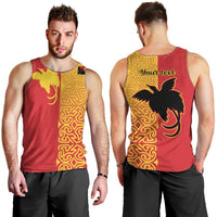 Papua New Guinea Oro Tapa Personalised Men Tank Top Simple Bird of Paradise Style LT9 - Polynesian Pride