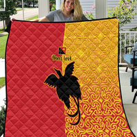 Papua New Guinea Oro Tapa Personalised Quilt Simple Bird of Paradise Style - Polynesian Pride
