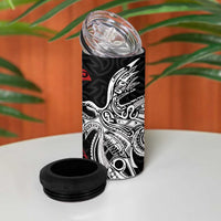 Papua New Guinea Sepik Personalised 4 in 1 Can Cooler Tumbler PNG Bird of Paradise Tattoo LT9 - Polynesian Pride